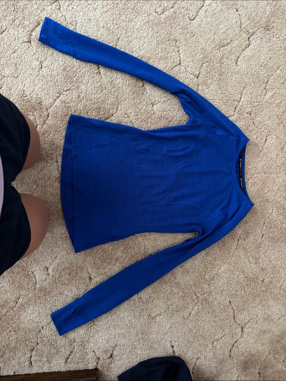 Spyder Women's Long-Sleeve Crew in Royal Blue
